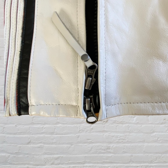 HARLEY-DAVIDSON White and Black Leather Jacket - size Medium - Picture 9 of 14